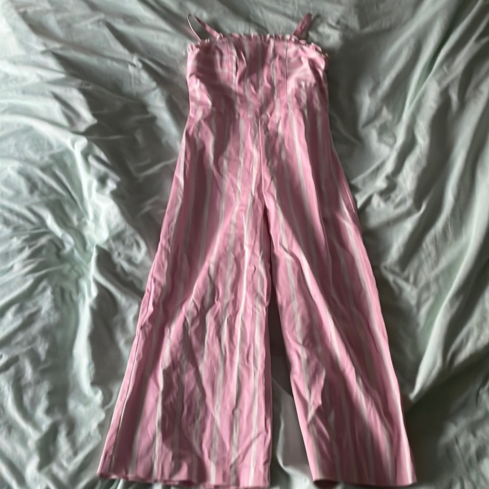 Girls GB Girls Pink and White Striped Romper
